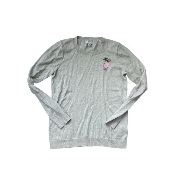 J CREW Cocktail Teddie Gray Sweater Size Small - Picture 1 of 4